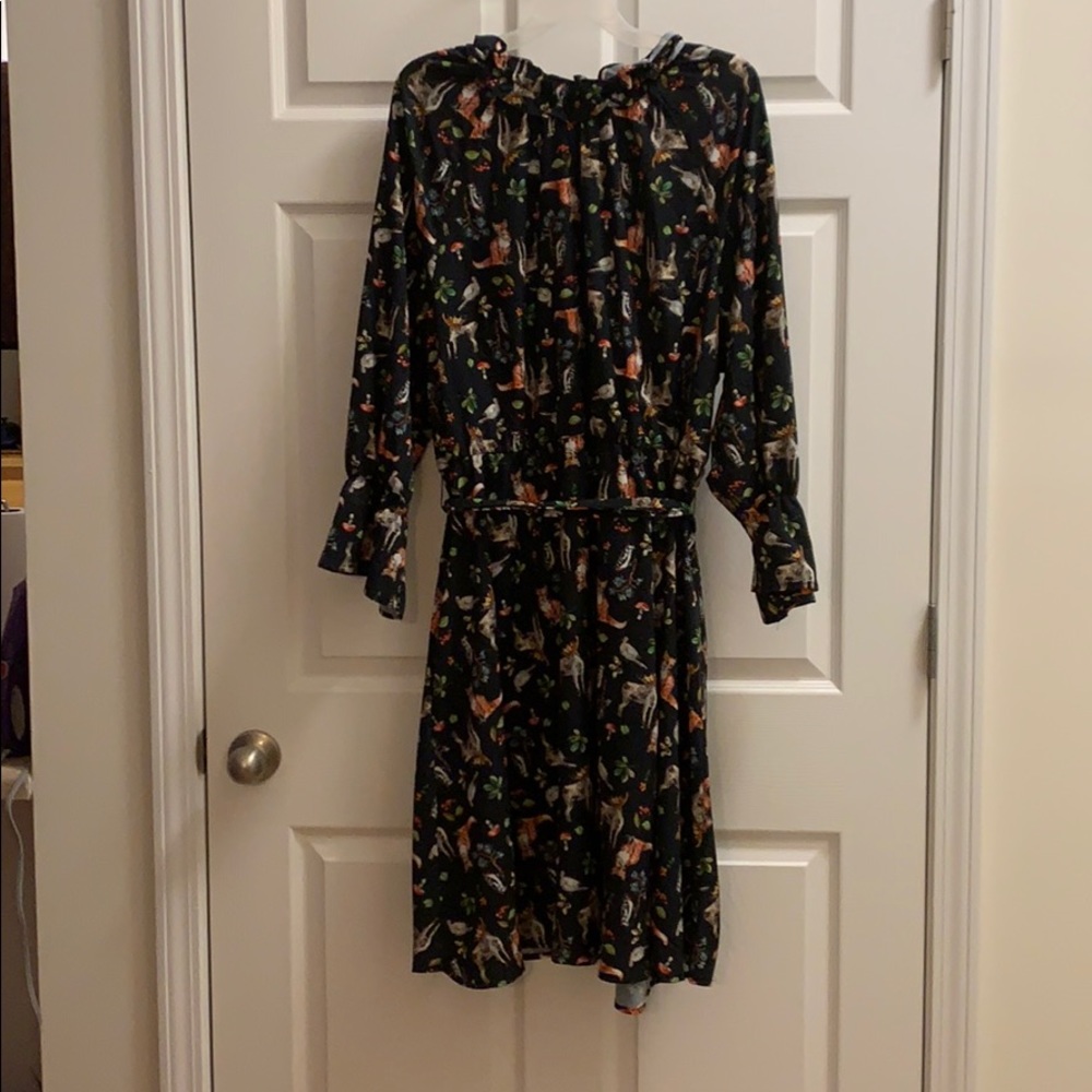 Eloquii woodland print dress 🦊🐦🪶🌲🐿🍄